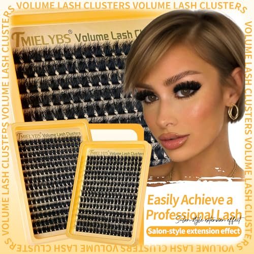 260D Thick Lash Clusters 10-14mm Short Volume D Curly Wispy Individual Lashes 224pcs Mink False Eyelashes Soft DIY Lash Extension for Beginners by TMIELYBS - görsel 12