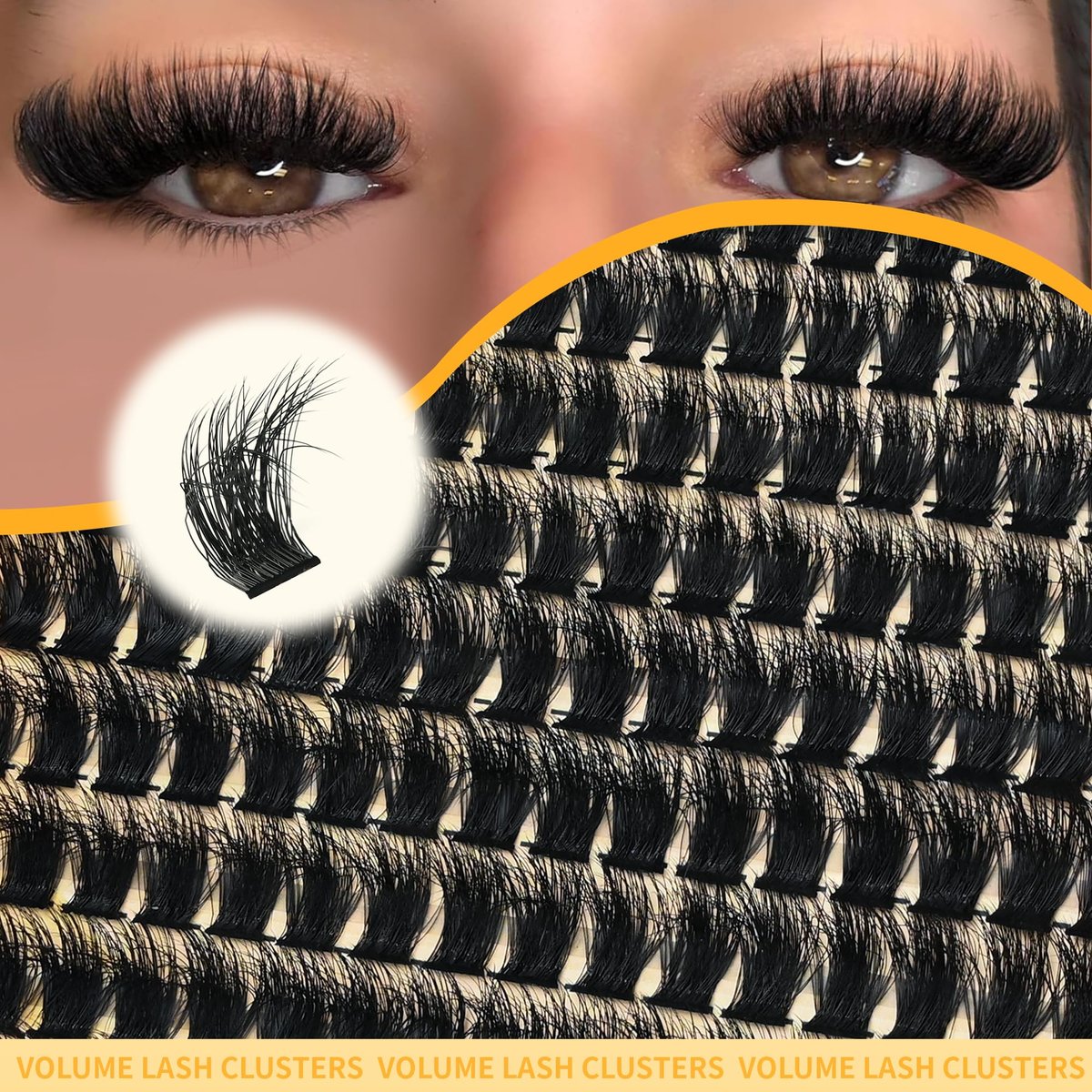 260D Thick Lash Clusters 10-14mm Short Volume D Curly Wispy Individual Lashes 224pcs Mink False Eyelashes Soft DIY Lash Extension for Beginners by TMIELYBS - görsel 13