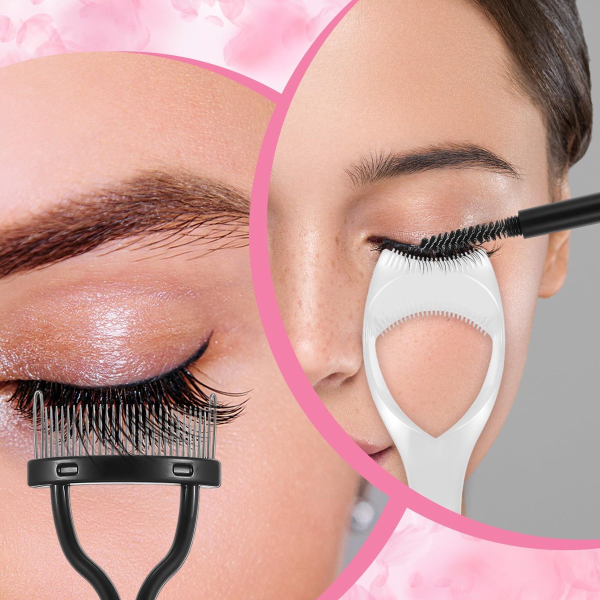 Elegaperma 4-Piece Mascara Shield & Eyelash Separator Tool Set – Reusable Mascara Guard Applicator with Eyelash Comb for Natural Eye Makeup - görsel 9