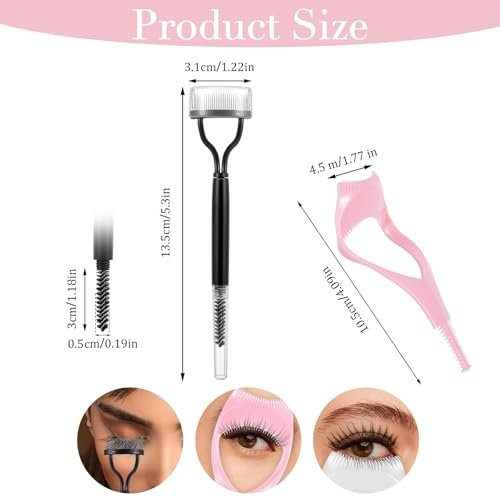 Elegaperma 4-Piece Mascara Shield & Eyelash Separator Tool Set – Reusable Mascara Guard Applicator with Eyelash Comb for Natural Eye Makeup - görsel 6