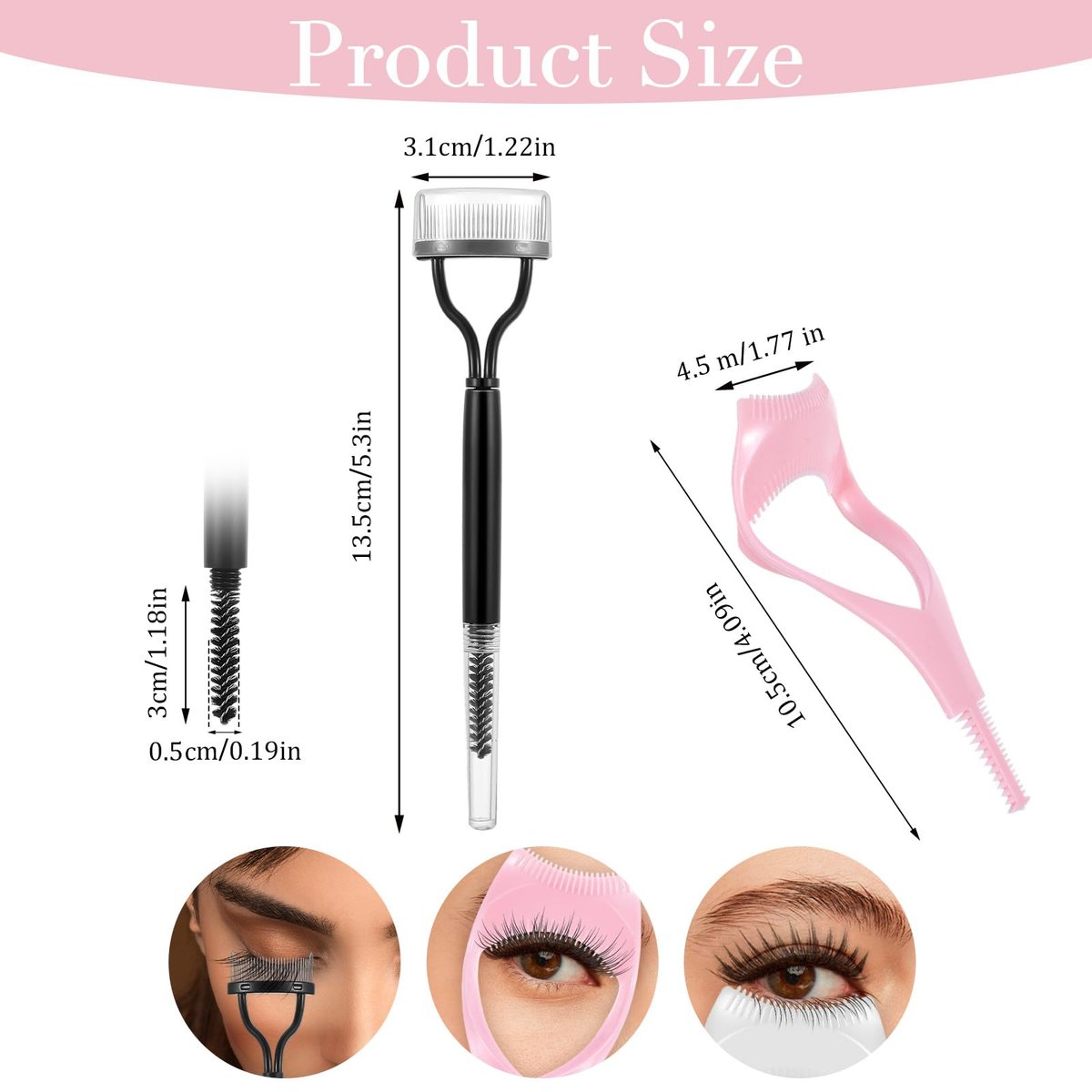 Elegaperma 4-Piece Mascara Shield & Eyelash Separator Tool Set – Reusable Mascara Guard Applicator with Eyelash Comb for Natural Eye Makeup - görsel 5