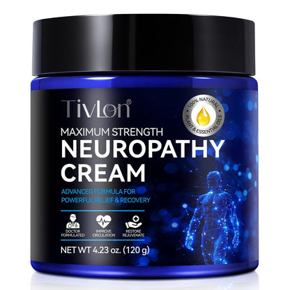 AUIWQWFI Neuropathy Nerve Care Cream - Fast-Acting Natural Relief for Tingling & Burning in Feet, Hands, Legs & Toes, Non-Greasy Cooling Comfort, 4.23 oz Avelisse