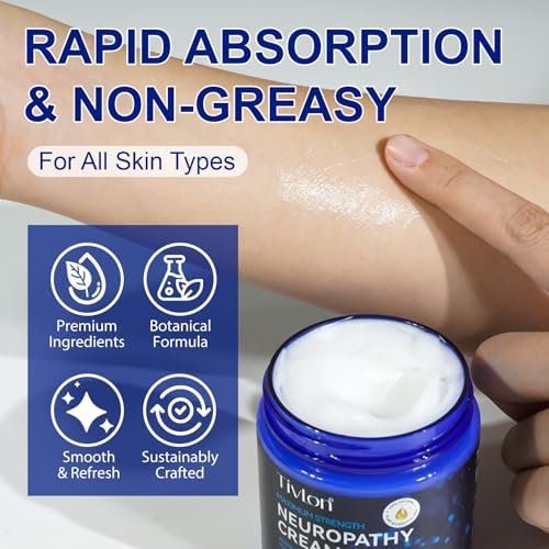AUIWQWFI Neuropathy Nerve Care Cream - Fast-Acting Natural Relief for Tingling & Burning in Feet, Hands, Legs & Toes, Non-Greasy Cooling Comfort, 4.23 oz Avelisse