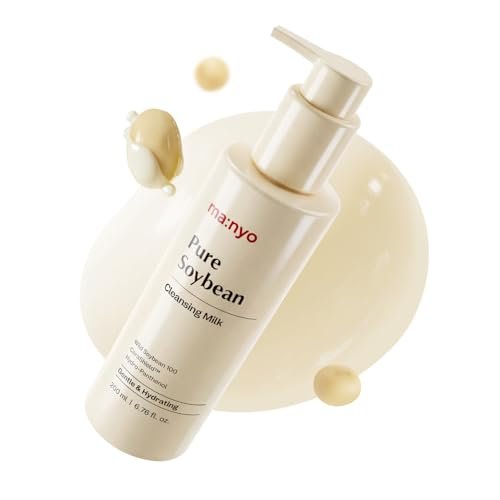 MANYO Pure Soybean Cleansing Milk - Hydrating Facial Milky Cleanser for Skin Barrier Repair, with Hyaluronic Acid for Dry & Sensitive Skin, 6.76 fl oz (200ml) Avelisse