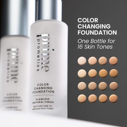 Prime Prometics Color Changing Foundation for Mature Women – Adaptive Skin Tone Match, Buildable Coverage, 12-Hour Wear, Dewy Finish Avelisse