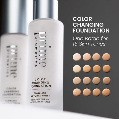 Prime Prometics Color Changing Foundation for Mature Women – Adaptive Skin Tone Match, Buildable Coverage, 12-Hour Wear, Dewy Finish Avelisse