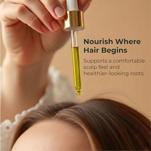 Beyond Meadows Organic Rosemary Oil for Hair Growth – Infused with Biotin, Castor Oil & Peppermint for Healthier Hair & Stronger Roots, Split Ends & Dry Scalp Treatment - with Dropper (3.38 fl oz) Avelisse