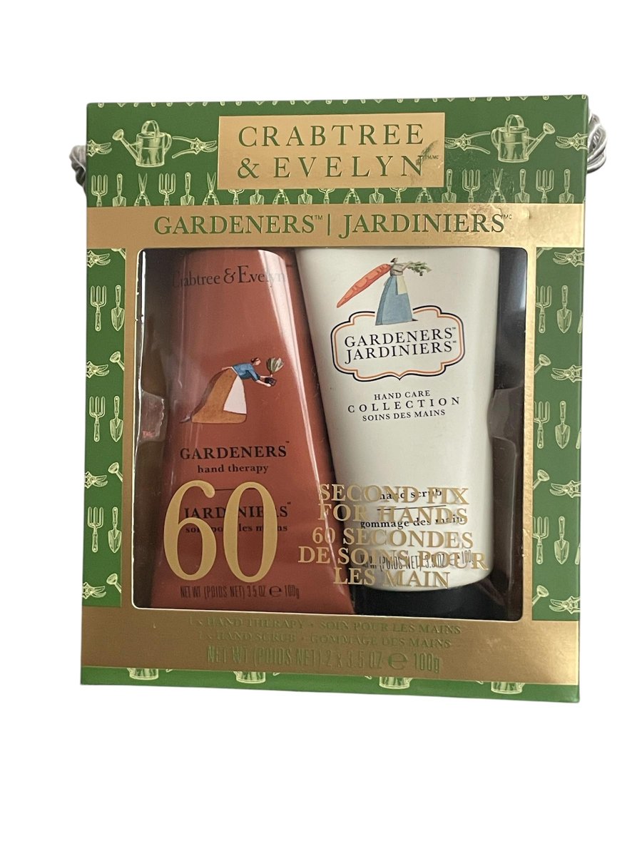 Crabtree & Evelyn Gardeners Hand Therapy Cream and Hand Scrub Set, 3.5 oz Each Avelisse