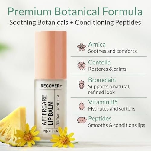 Arnica Lip Balm for Lip Filler Aftercare – Premium Botanical Serum with Arnica, Bromelain, Centella & Vitamin B5, Spa-Grade Post-Injection Lip Flip Care for Calming Comfort During Recovery, 0.21 oz - görsel 6
