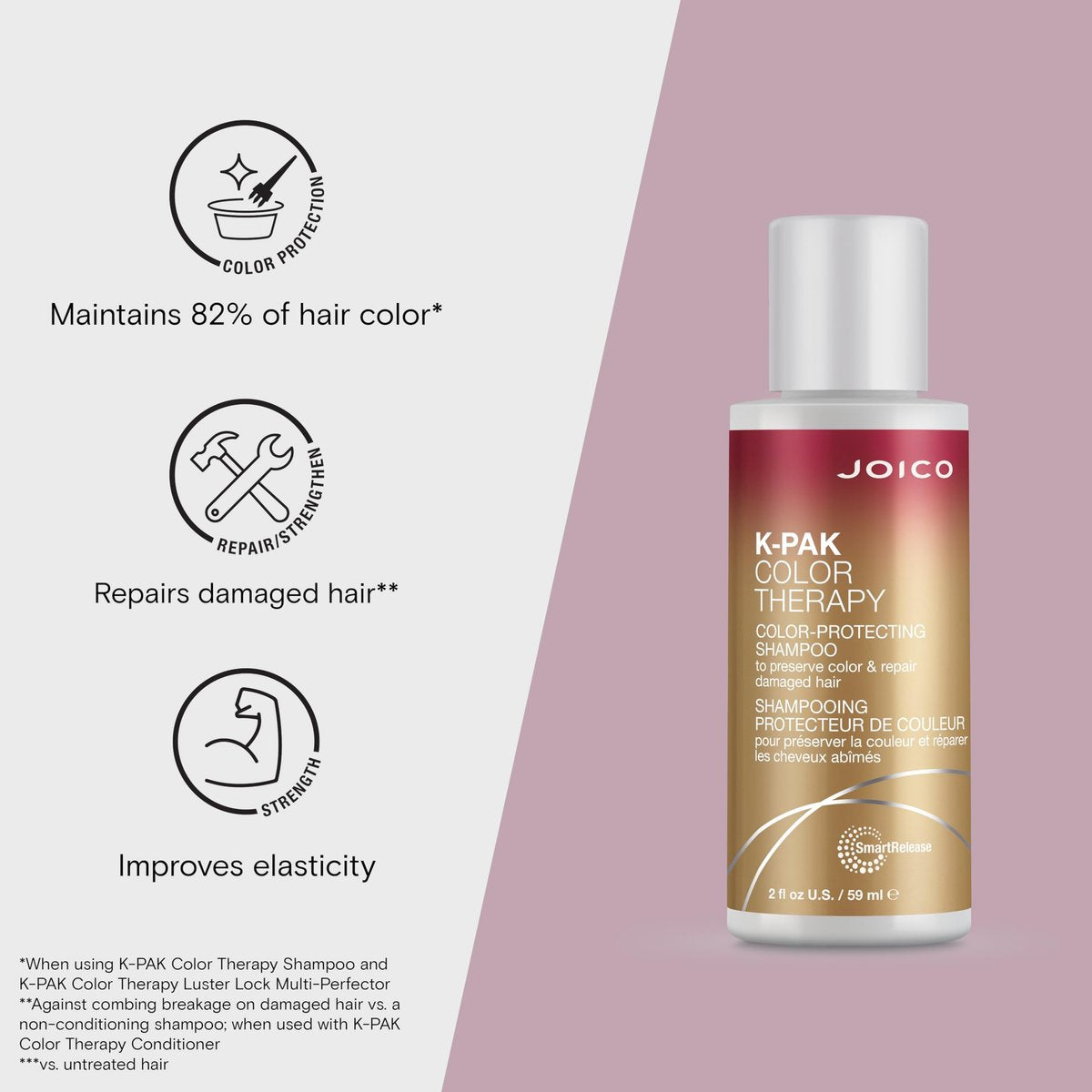 Joico K-PAK Color Therapy Color-Protecting Shampoo, 2 oz - görsel 5