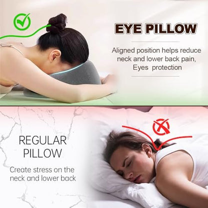 Goldencivetcat Face Down Pillow for Massage Table - Memory Foam Massage Headrest for Stomach Sleeping, BBL Pillow After Surgery, Post-Eye Surgery Recovery, Tanning Pillow with Removable Cover (Grey) Avelisse