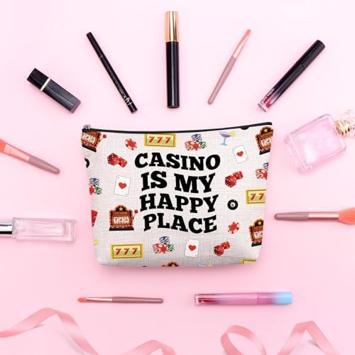 Casino Lover Makeup Bag - Slot Machine Themed Cosmetic Pouch for Gambling Enthusiasts, Gift for Women, Grandma, Friend - görsel 12