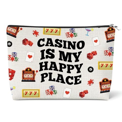 Casino Lover Makeup Bag - Slot Machine Themed Cosmetic Pouch for Gambling Enthusiasts, Gift for Women, Grandma, Friend - görsel 2