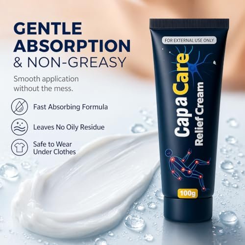 Original Capacare Neuropathy Relief Cream – Neurosoothe Formula with Capsaicin, Arnica, Menthol, MSM & Glucosamine for Feet, Hands, Legs, Muscles, Joints & Waist Avelisse