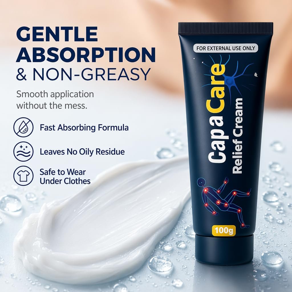 Capacare Neuropathy Relief Cream - Original Neurosoothe Formula with Capsaicin, Arnica, Menthol, MSM & Glucosamine for Feet, Hands, Legs, Muscles, Joints & Waist - 100g Avelisse