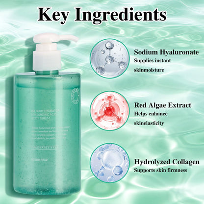 ONRSV Body Hydrator Hyaluronic Acid Body Serum for Dry Skin, Long-Lasting Moisturizing Body Lotion with Red Algae Extract, Rich Yet Non-Greasy for Men & Women, 13 Fl Oz Avelisse