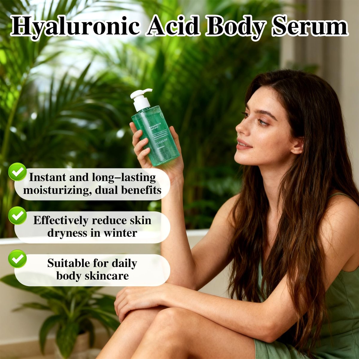 ONRSV Body Hydrator Hyaluronic Acid Body Serum for Dry Skin, Long-Lasting Moisturizing Body Lotion with Red Algae Extract, Rich Yet Non-Greasy for Men & Women, 13 Fl Oz Avelisse