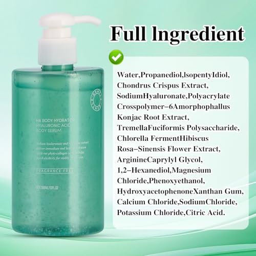 ONRSV Body Hydrator Hyaluronic Acid Body Serum for Dry Skin, Long-Lasting Moisturizing Body Lotion with Red Algae Extract, Rich Yet Non-Greasy for Men & Women, 13 Fl Oz Avelisse