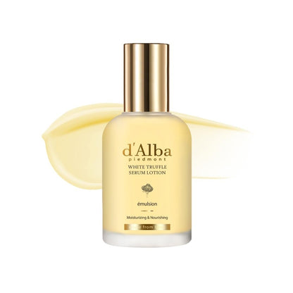 d'alba Piedmont White Truffle Moisturizing Serum Lotion – Lightweight Deep Hydration Face Moisturizer for Glass Skin (3.38 fl oz) Avelisse