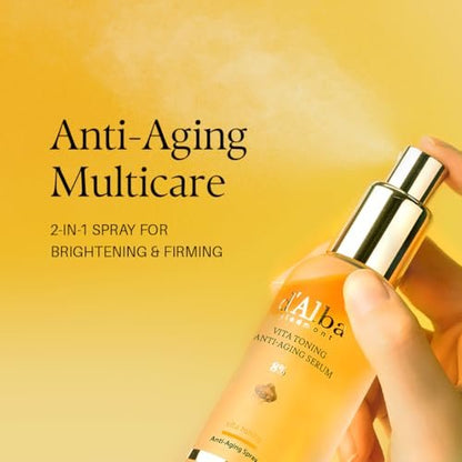 d'alba Piedmont Vita Toning Anti-Aging 8% Spray Serum - Hydrating & Firming Face Mist with White Truffle (70 ml)