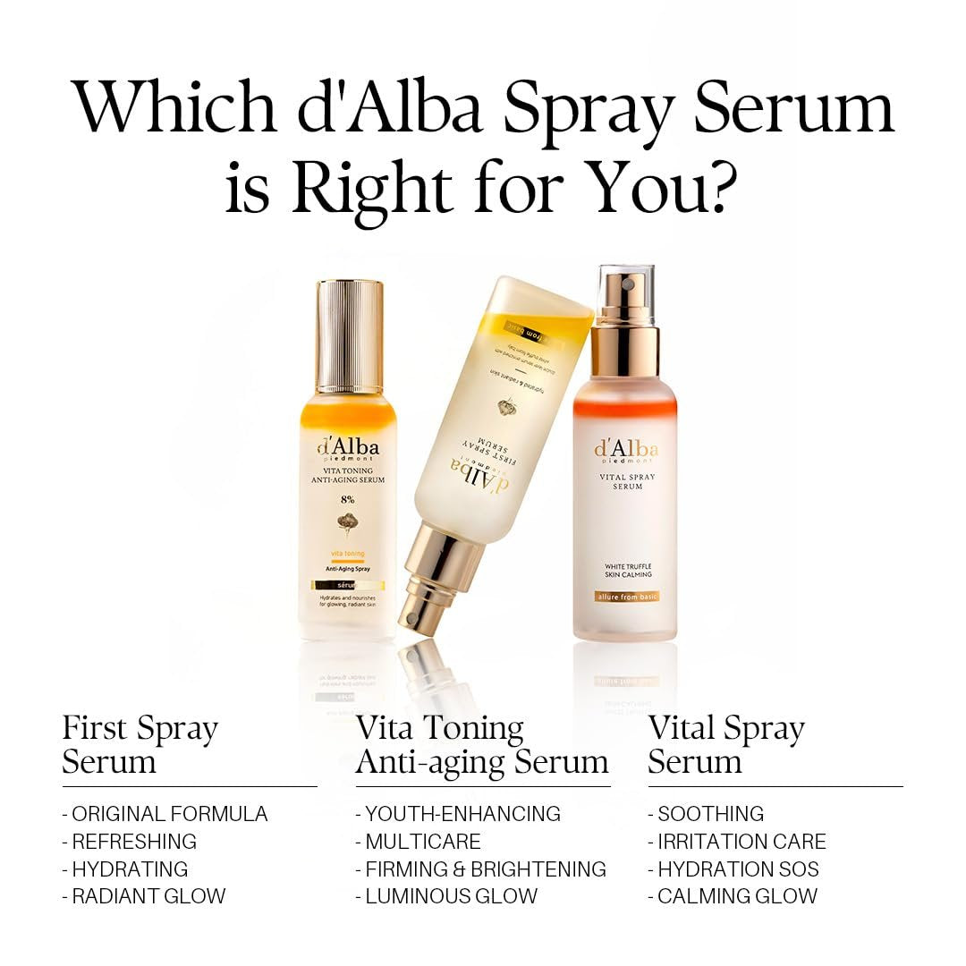 d'alba Piedmont Vita Toning Anti-Aging 8% Spray Serum - Hydrating & Firming Face Mist with White Truffle (70 ml) - görsel 15