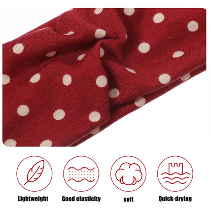 Molain 4 Pack Polka Dot Headband – Non-Slip Wide Elastic Headbands for Women, Yoga, Workout & Daily Fashion