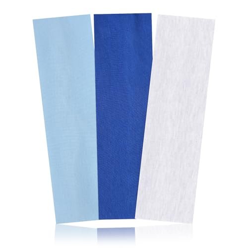 Mabor 3-Pack Non-Slip Headbands – Soft Elastic Stretchy Headbands for Women, Girls, Yoga, Workout, Sports – White & Blue Sweat Headbands - görsel 2