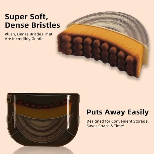 CACRTY Lymphatic Contour Face Brush – Facial Lymphatic Drainage Massager with Ultra-Soft Bristles, Ergonomic Design for Precise Skin Contact, Reduces Puffiness & Relieves Facial Tension Avelisse