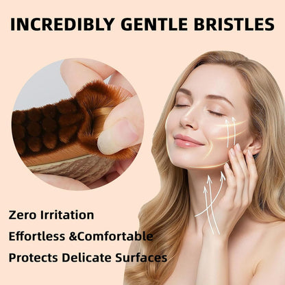 CACRTY Lymphatic Contour Face Brush – Facial Lymphatic Drainage Massager with Ultra-Soft Bristles, Ergonomic Design for Precise Skin Contact, Reduces Puffiness & Relieves Facial Tension Avelisse