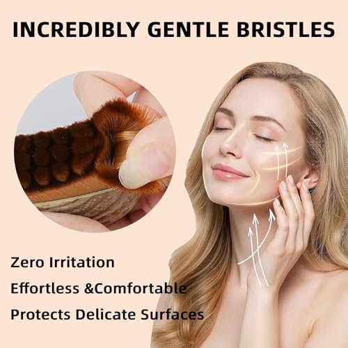 CACRTY Lymphatic Contour Face Brush – Facial Lymphatic Drainage Massager with Ultra-Soft Bristles, Ergonomic Design for Precise Skin Contact, Reduces Puffiness & Relieves Facial Tension Avelisse
