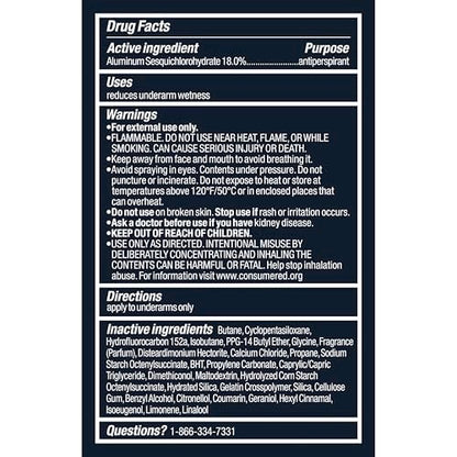 Degree Clinical Strength Antiperspirant Deodorant Cool Rush Dry Spray, 96-Hour Sweat and Odor Protection, 5x Types of Sweat, 3.8 OZ