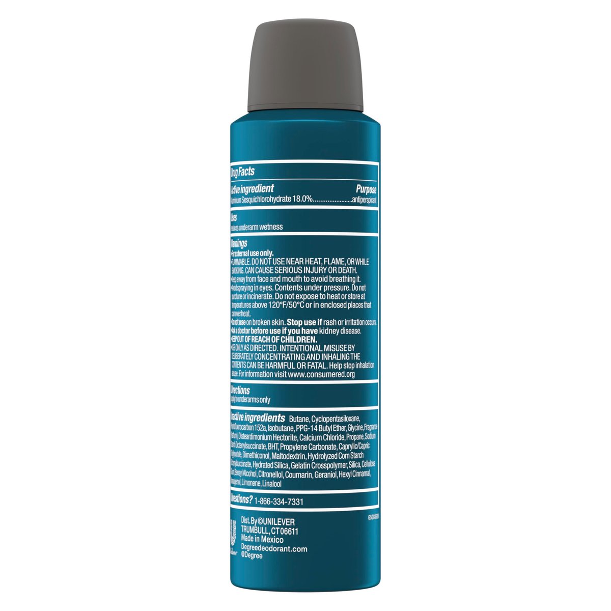 Degree Clinical Strength Antiperspirant Deodorant Cool Rush Dry Spray, 96-Hour Sweat and Odor Protection, 5x Types of Sweat, 3.8 OZ - görsel 3