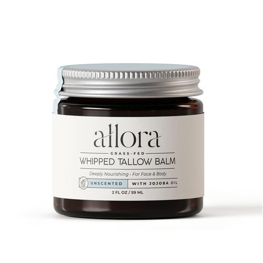 100% Grass Fed Beef Tallow for Skin - Whipped Tallow Balm with Jojoba Oil for Dry & Sensitive Skin, 2oz (Unscented) Avelisse