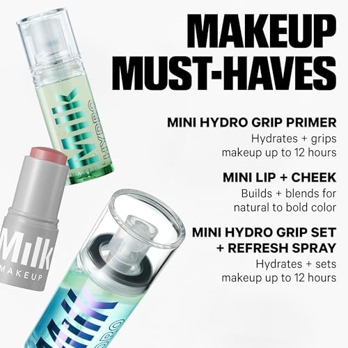Milk Makeup Mini Must-Haves Set: Hydrating Primer, Setting Spray & Cream Blush Stick in Werk Avelisse