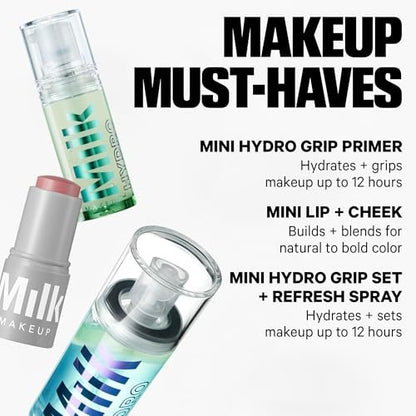 Milk Makeup Mini Must-Haves Set: Hydrating Primer, Setting Spray & Cream Blush Stick in Werk Avelisse