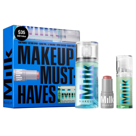 Milk Makeup Mini Must-Haves Set: Hydrating Primer, Setting Spray & Cream Blush Stick in Werk Avelisse