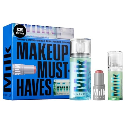 Milk Makeup Mini Must-Haves Set: Hydrating Primer, Setting Spray & Cream Blush Stick in Werk Avelisse