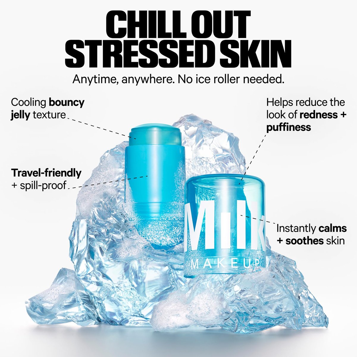 Milk Makeup Calming + Hydrating Jelly Skincare Serum Set – Reduce Puffiness, Redness, Brighten Skin, Minimize Pores & Lines – Cooling Water & Watermelon Jelly, 0.21 oz Each Avelisse