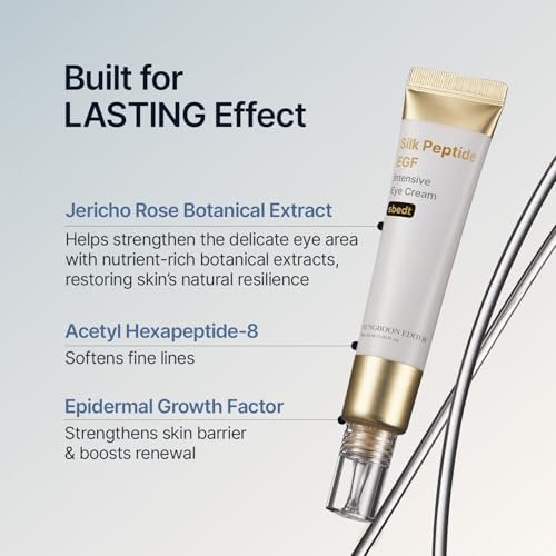 SUNGBOON EDITOR Silk Peptides EGF Intensive Eye Cream – Copper Peptides for Puffiness & Fine Lines, Patented Peptide Complex, Firm & Hydrated Skin, Korean Eye Cream 1.01 fl oz Avelisse