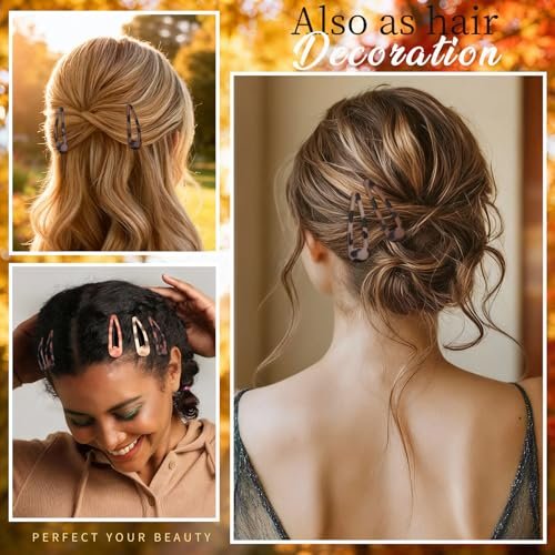 Teenitor Matte Snap Hair Clips - 24 Pack, 2 Inch, 6 Colors, Metal Barrettes for Women & Girls - görsel 12