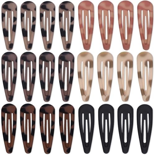 Teenitor Matte Snap Hair Clips - 24 Pack, 2 Inch, 6 Colors, Metal Barrettes for Women & Girls - görsel 2