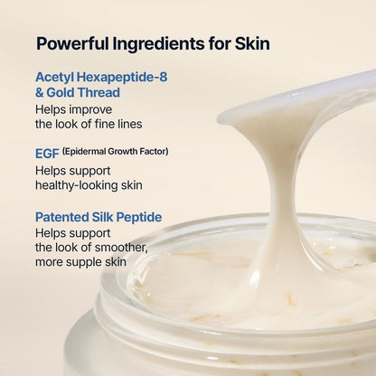 SUNGBOON EDITOR Silk Peptide EGF Cream - Face Moisturizer with Copper Peptides, Volufiline & Patented Peptide Complex for Fine Lines, Dry Skin, Firmness & Hydration - Korean Skincare 1.69 fl oz Avelisse