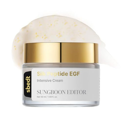 SUNGBOON EDITOR Silk Peptide EGF Cream - Face Moisturizer with Copper Peptides, Volufiline & Patented Peptide Complex for Fine Lines, Dry Skin, Firmness & Hydration - Korean Skincare 1.69 fl oz Avelisse