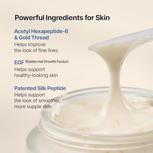 SUNGBOON EDITOR Silk Peptide EGF Cream - Face Moisturizer with Copper Peptides, Volufiline & Patented Peptide Complex for Fine Lines, Dry Skin, Firmness & Hydration - Korean Skincare 1.69 fl oz Avelisse