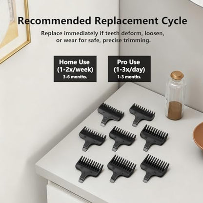 Beard Trimmer Guide Comb Set Compatible with Wahl 40mm Detachable T-Blade Trimmer Models, 8 Full Size Attachment Guards (1/16" to 1/2"), 8 Pack – Loarysk