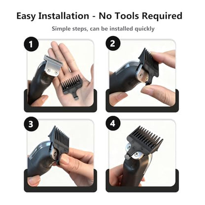 Beard Trimmer Guide Comb Set Compatible with Wahl 40mm Detachable T-Blade Trimmer Models, 8 Full Size Attachment Guards (1/16" to 1/2"), 8 Pack – Loarysk
