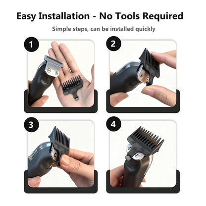 Beard Trimmer Guide Comb Set Compatible with Wahl 40mm Detachable T-Blade Trimmer Models, 8 Full Size Attachment Guards (1/16" to 1/2"), 8 Pack – Loarysk