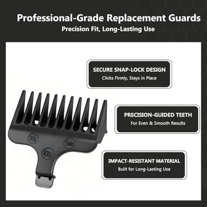 Beard Trimmer Guide Comb Set Compatible with Wahl 40mm Detachable T-Blade Trimmer Models, 8 Full Size Attachment Guards (1/16" to 1/2"), 8 Pack – Loarysk