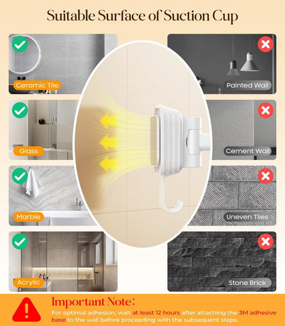Gospire No Drilling Wall Mounted Lighted Makeup Mirror with Magnification 10X, 7 Inch Rechargeable Magnifying Vanity Mirror with Hooks, LED Display & 3 Light Modes for Bathroom - White Avelisse