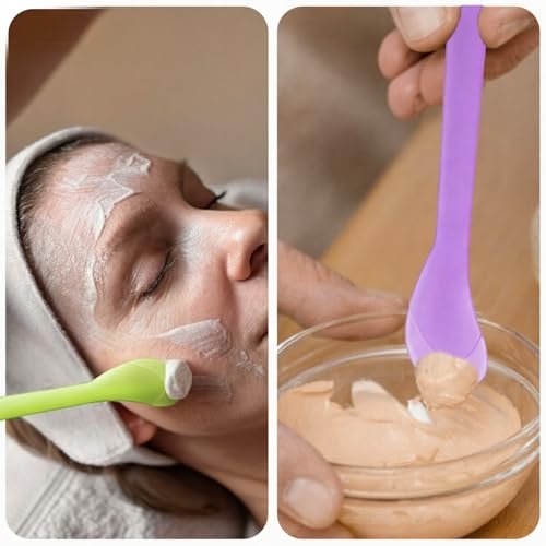 6-Piece Makeup Scoop Spatulas - Reusable Plastic Lotion Spatula Set for Creams, Moisturizers, and DIY Face Mask Mixing (5 Colors) - görsel 12